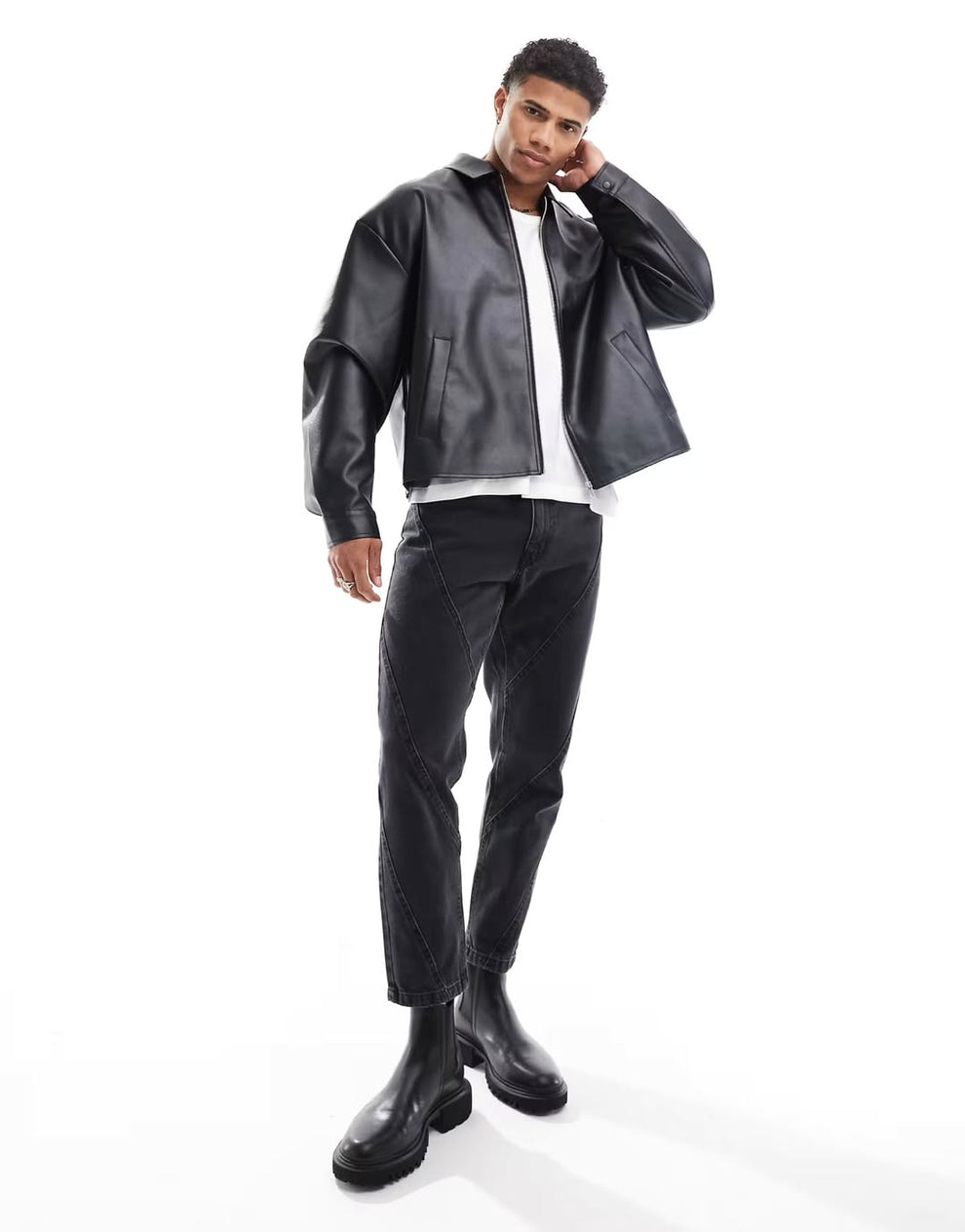 Black leather